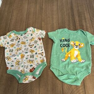 Disney Baby Lion King Green One Piece Set